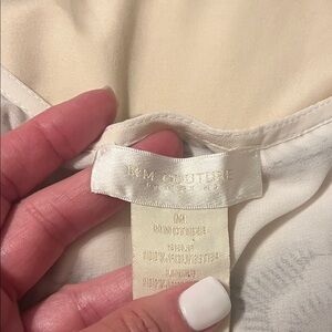 MM Couture Cream Satin Sleeveless Top